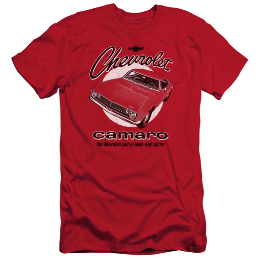 Chevrolet Retro Camaro Slim Fit Mens T Shirt Red