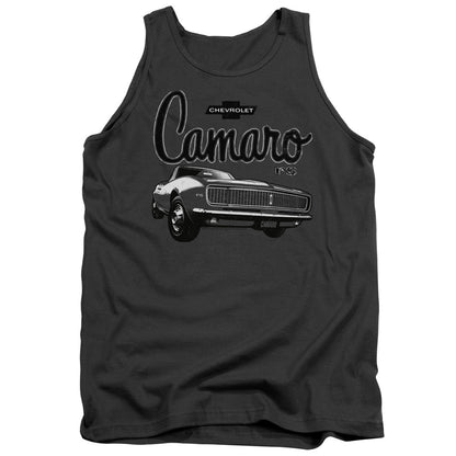 Chevrolet Script Car Mens Tank Top Shirt Charcoal