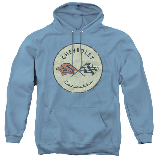 Chevrolet Old Vette Mens Hoodie Carolina Blue