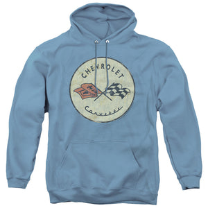 Chevrolet Old Vette Mens Hoodie Carolina Blue