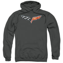 Load image into Gallery viewer, Chevrolet The Vette Medallion Mens Hoodie Charcoal