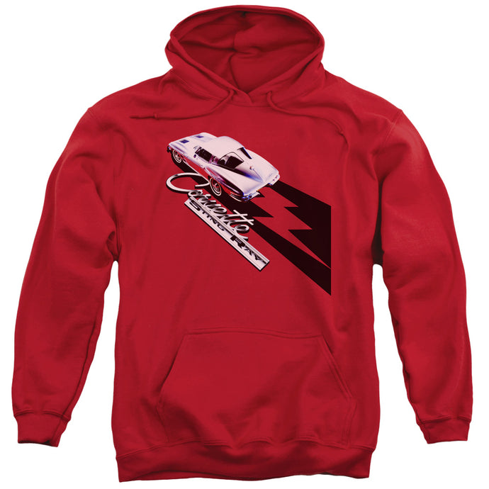 Chevrolet Split Window Sting Ray Mens Hoodie Red