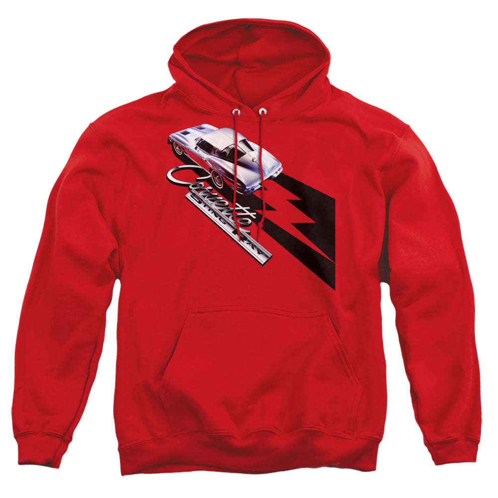 Chevrolet Split Window Sting Ray Mens Hoodie Red