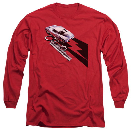 Chevrolet Split Window Sting Ray Mens Long Sleeve Shirt Red