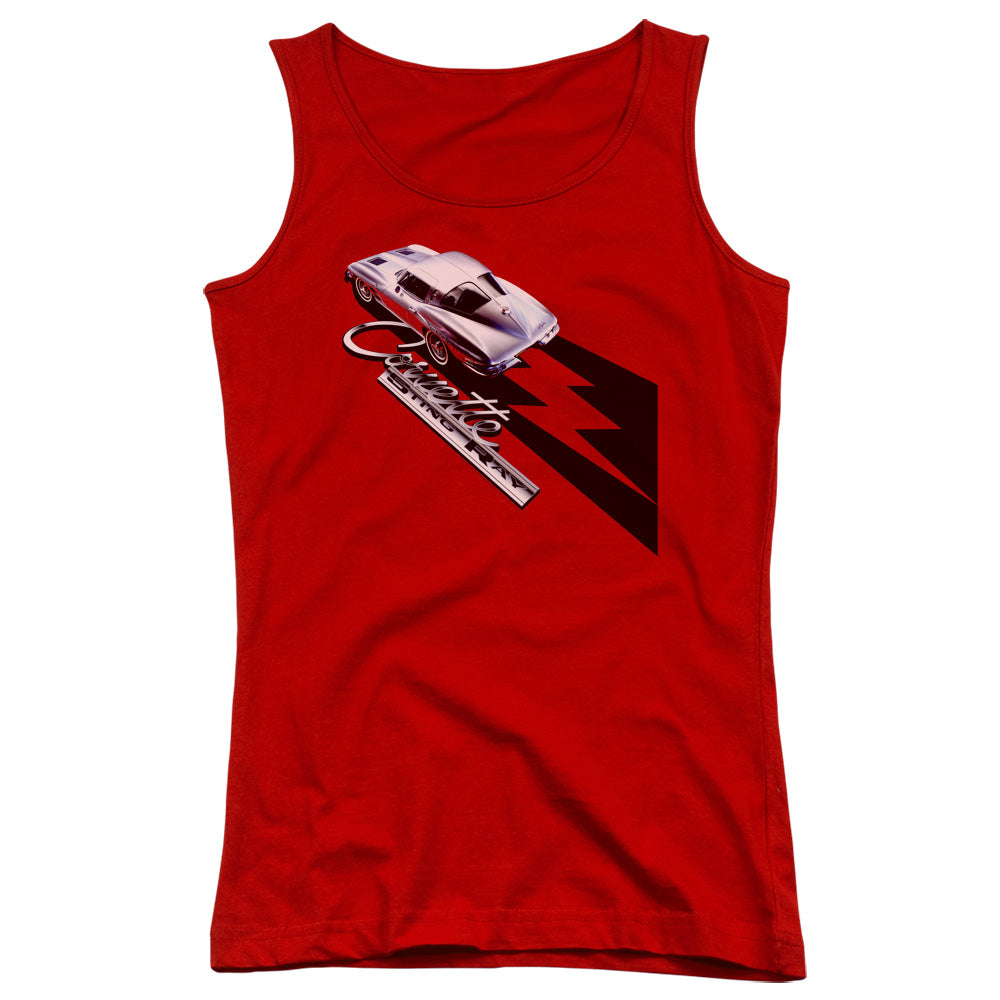 Chevrolet Split Window Sting Ray Womens Tank Top Shirt Red