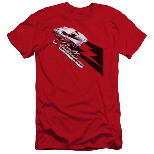 Chevrolet Split Window Sting Ray Premium Bella Canvas Slim Fit Mens T Shirt Red