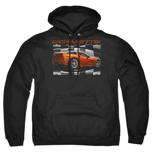 Chevrolet Orange Z06 Vette Mens Hoodie Black