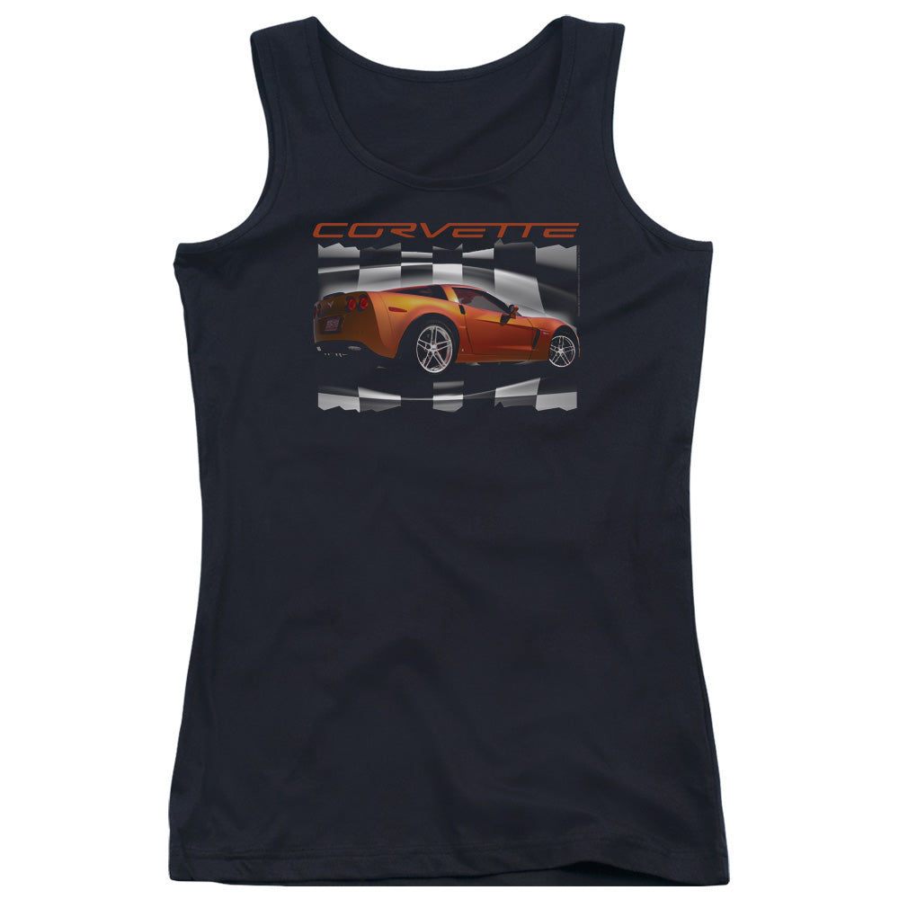 Chevrolet Orange Z06 Vette Womens Tank Top Shirt Black