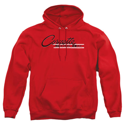 Chevrolet Retro Stingray Mens Hoodie Red