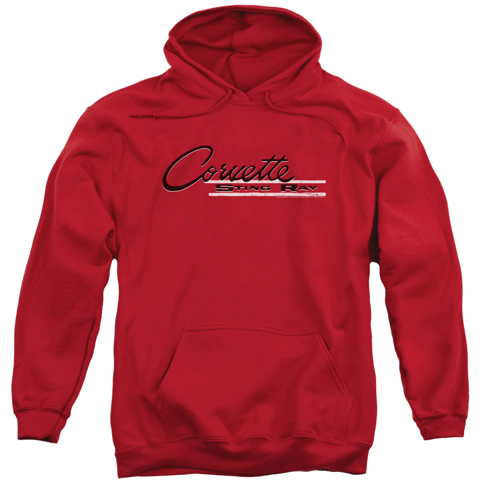 Chevrolet Retro Stingray Mens Hoodie Red