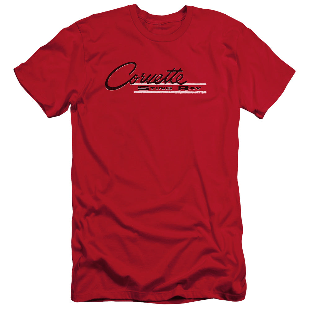 Chevrolet Retro Stingray Slim Fit Mens T Shirt Red