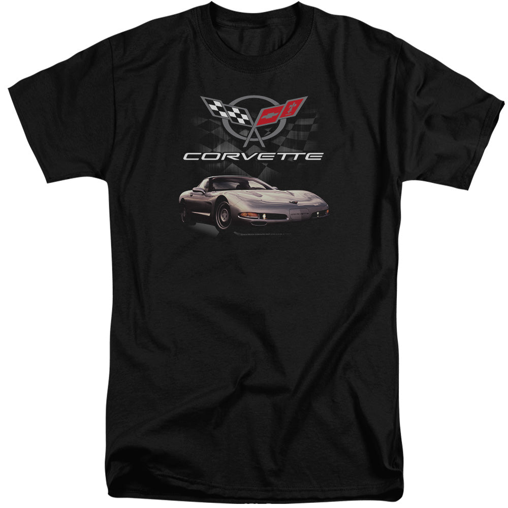 Chevrolet Checkered Past Mens Tall T Shirt Black