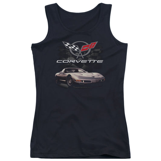 Chevrolet Checkered Past Womens Tank Top Shirt Black