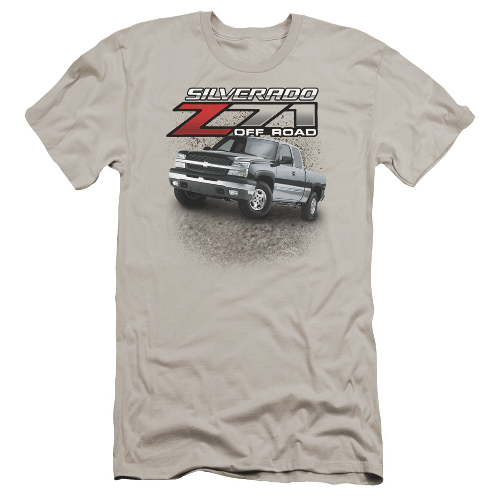 Chevrolet Z71 Premium Bella Canvas Slim Fit Mens T Shirt Silver