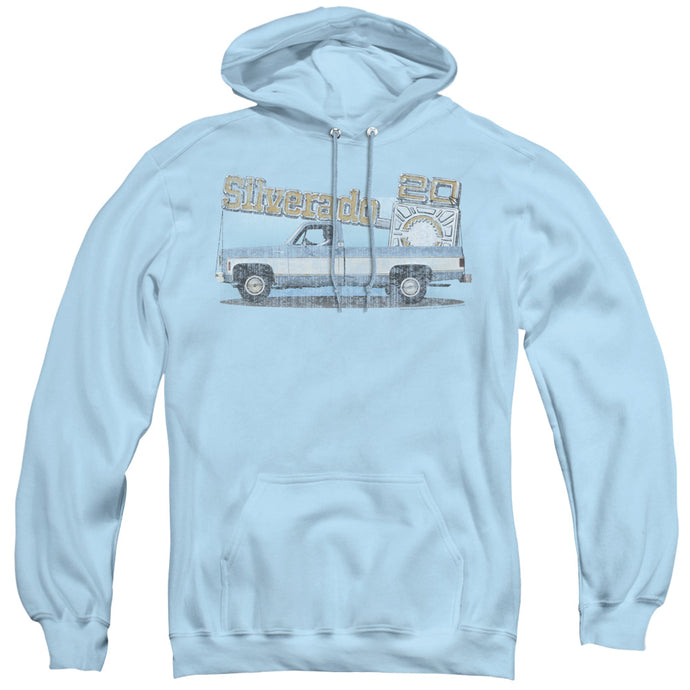 Chevrolet Old Silverado Sketch Mens Hoodie Light Blue