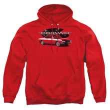 Load image into Gallery viewer, Chevrolet 65 Corvair Mona Spyda Coupe Mens Hoodie Red