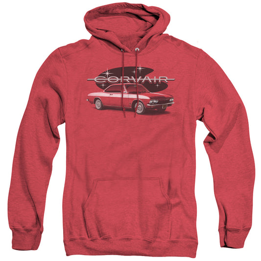 Chevrolet 65 Corvair Mona Spyda Coupe Mens Heather Hoodie Red