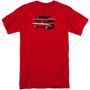 Chevrolet 65 Corvair Mona Spyda Coupe Mens Tall T Shirt Red