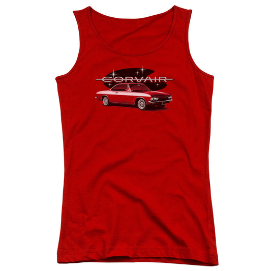 Chevrolet 65 Corvair Mona Spyda Coupe Womens Tank Top Shirt Red