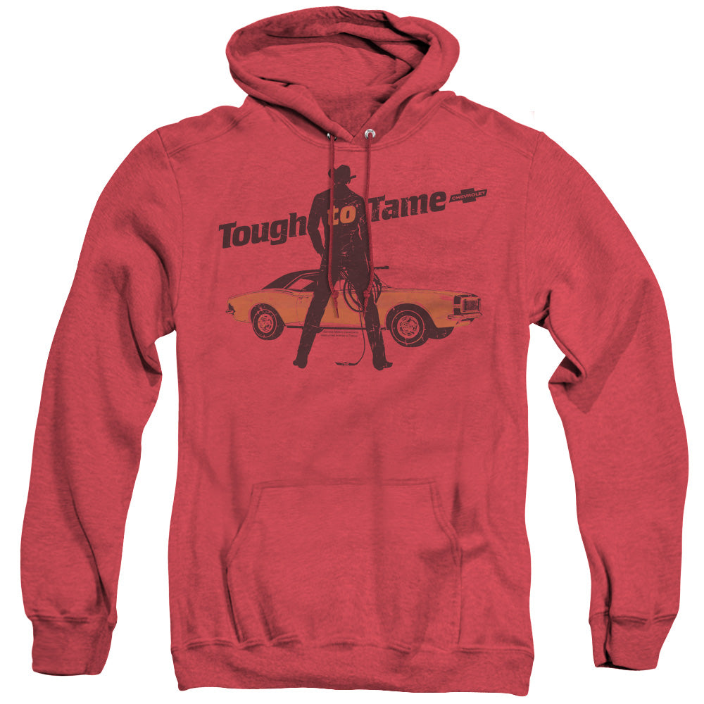 Chevrolet Tough To Tame Mens Heather Hoodie Red