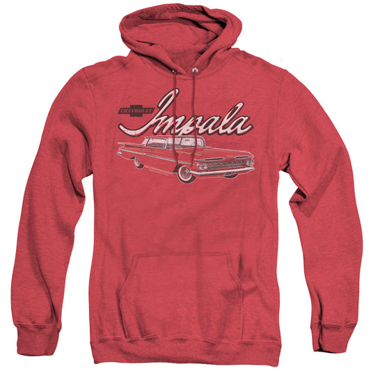 Chevrolet Classic Impala Heather Mens Hoodie Red