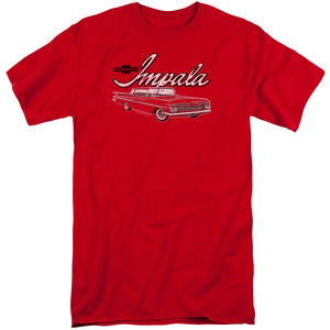 Chevrolet Classic Impala Mens Tall T Shirt Red