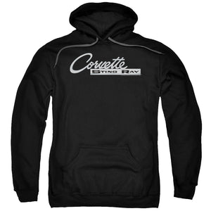 Chevrolet Chrome Stingray Logo Mens Hoodie Black