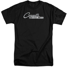 Load image into Gallery viewer, Chevrolet Chrome Stingray Logo Mens Tall T Shirt Black