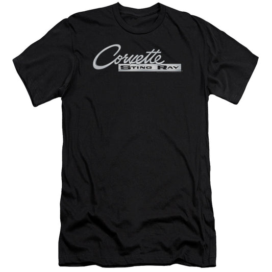 Chevrolet Chrome Stingray Logo Slim Fit Mens T Shirt Black