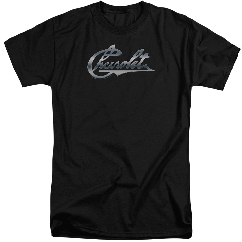 Chevrolet Chrome Vintage Chevy Bowtie Mens Tall T Shirt Black