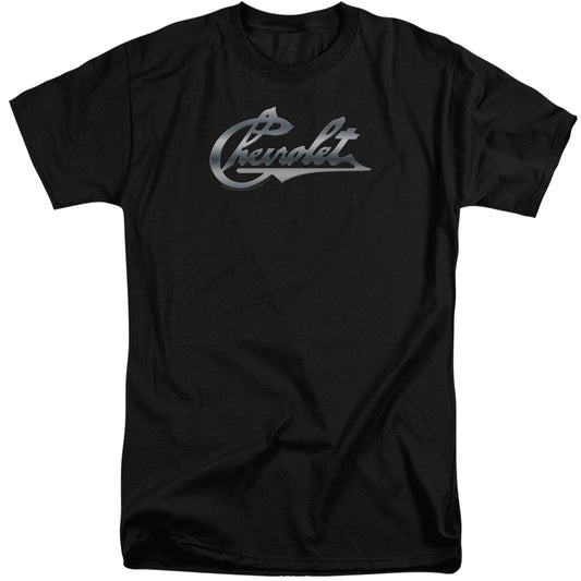 Chevrolet Chrome Vintage Chevy Bowtie Mens Tall T Shirt Black