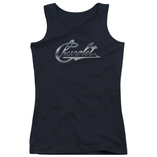 Chevrolet Chrome Vintage Chevy Bowtie Womens Tank Top Shirt Black