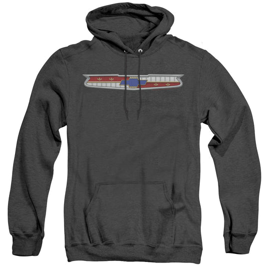 Chevrolet 56 Bel Air Emblem Mens Heather Hoodie Black