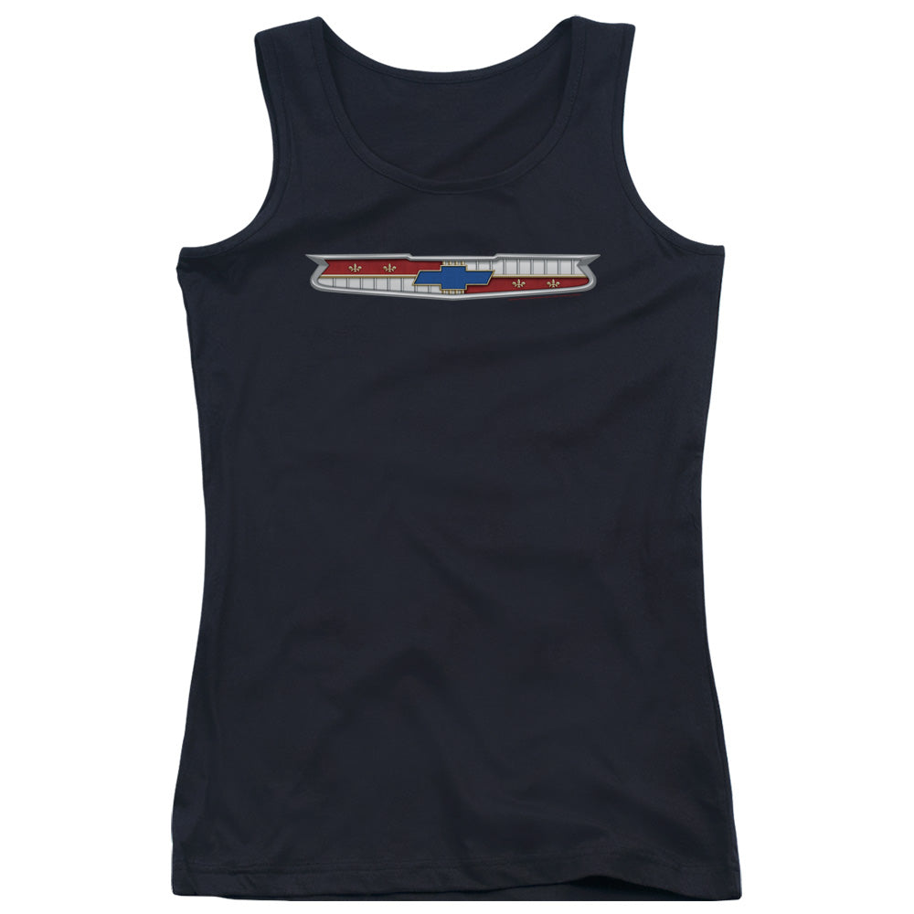 Chevrolet 56 Bel Air Emblem Womens Tank Top Shirt Black