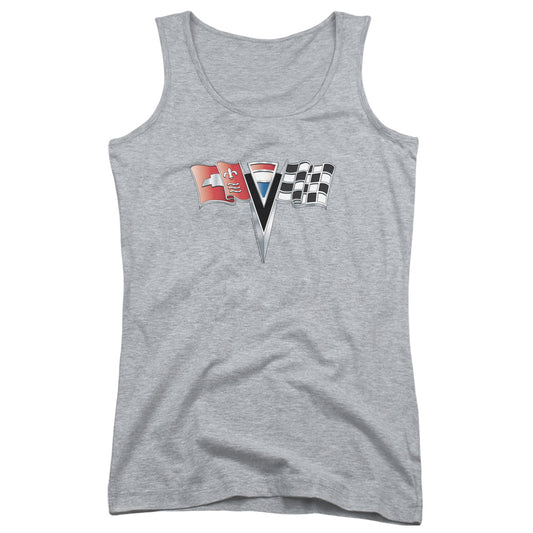 Chevrolet 2nd Gen Vette Nose Emblem Womens Tank Top Shirt Athletic Heather