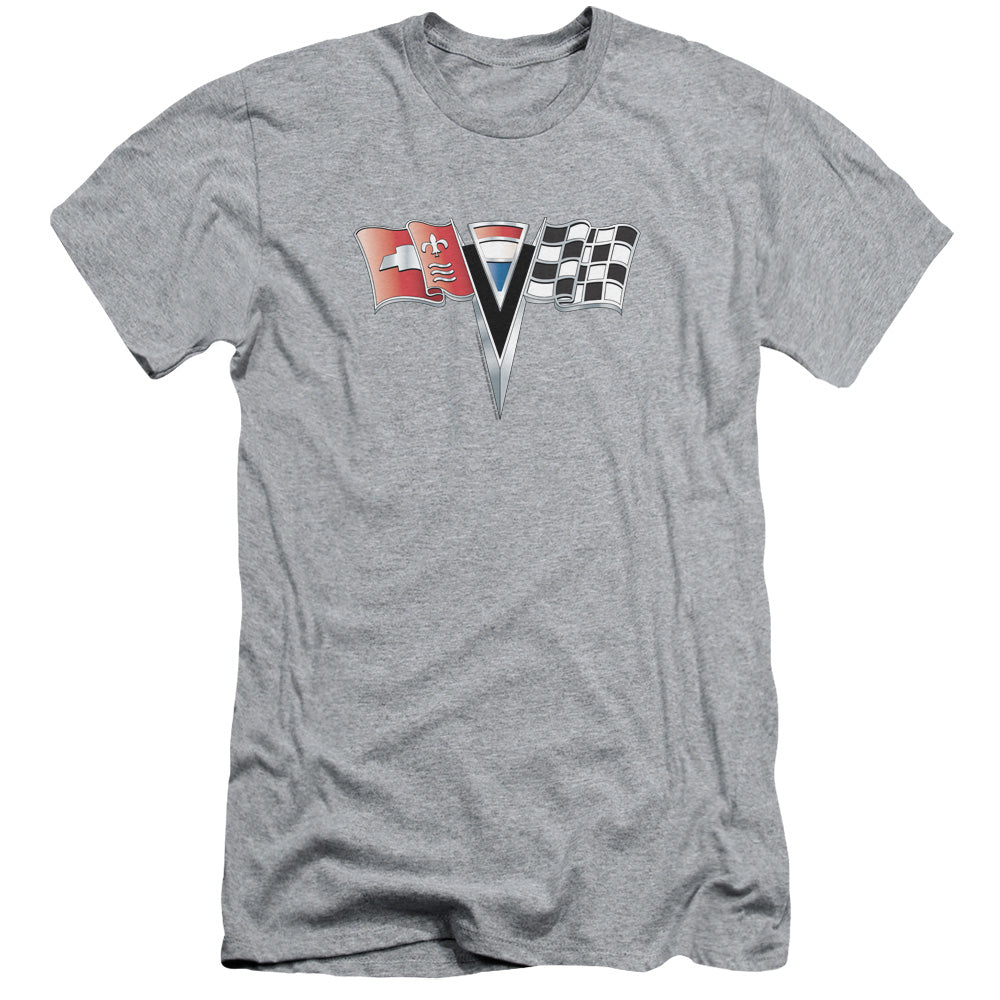 Chevrolet 2nd Gen Vette Nose Emblem Slim Fit Mens T Shirt Athletic Heather