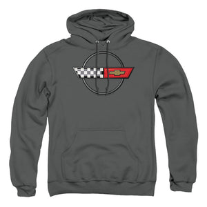 Chevrolet 4Th Gen Vette Logo Mens Hoodie Charcoal