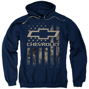 Chevrolet Camo Flag Mens Hoodie Navy