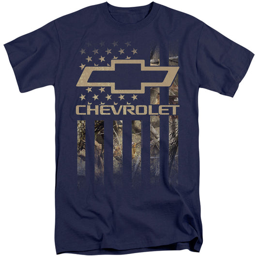 Chevrolet Camo Flag Mens Tall T Shirt Navy