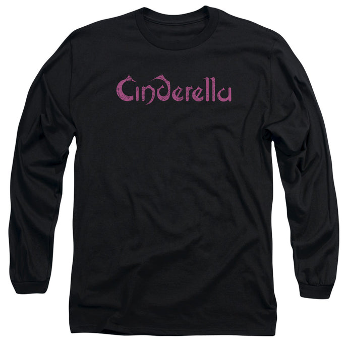 Cinderella Logo Rough Mens Long Sleeve Shirt Black