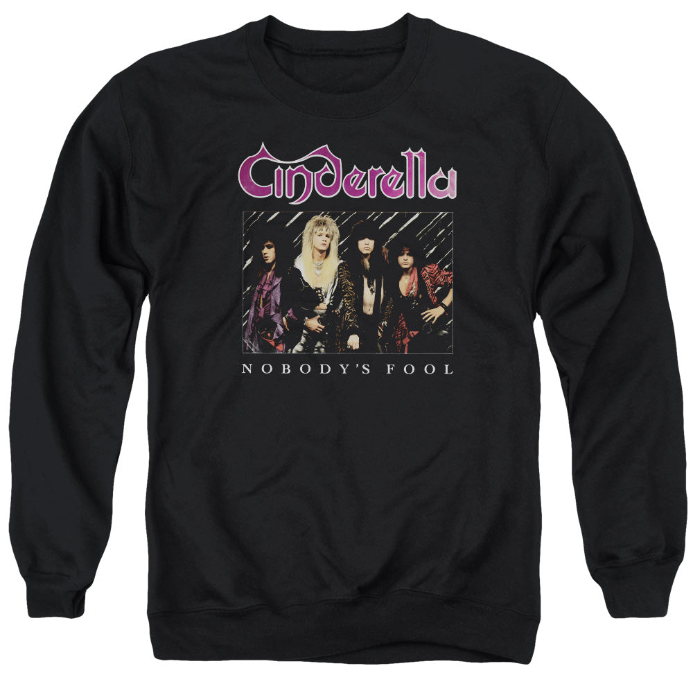 Cinderella Nobody's Fool Mens Crewneck Sweatshirt Black