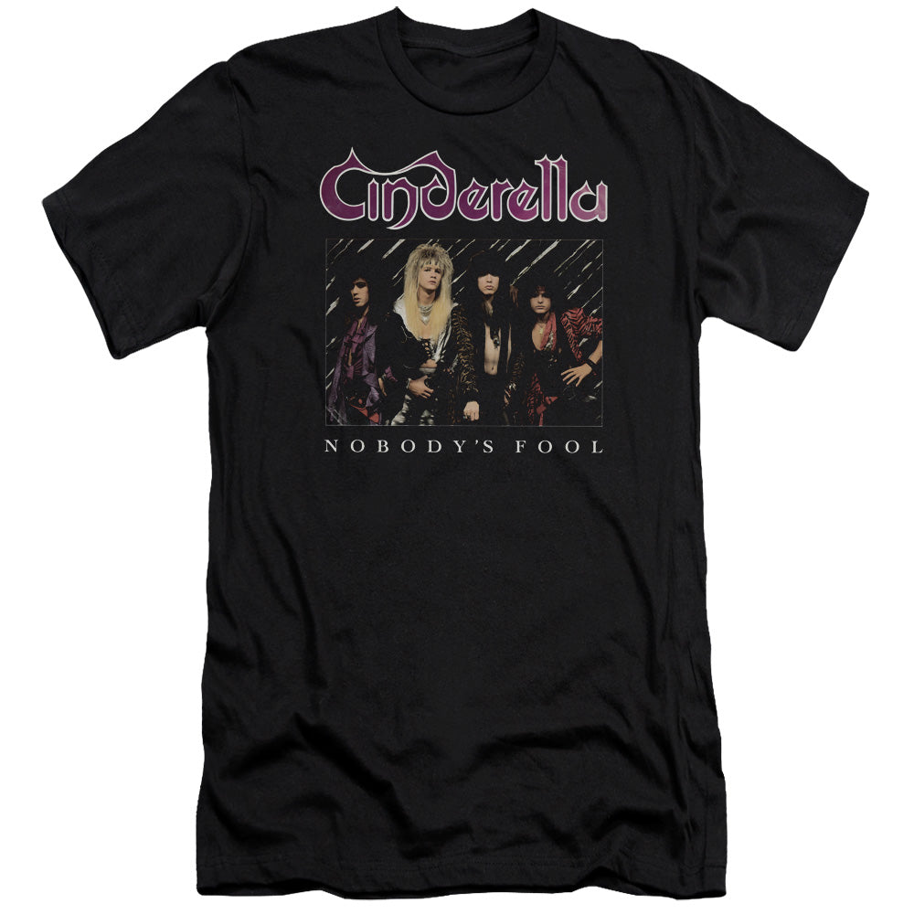 Cinderella Nobody's Fool Premium Bella Canvas Slim Fit Mens T Shirt Black