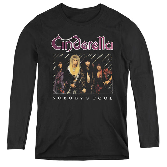 Cinderella Nobody's Fool Womens Long Sleeve Shirt Black