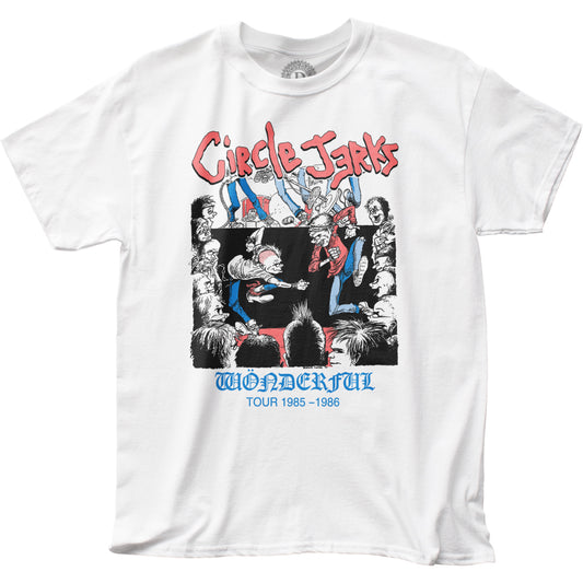 Circle Jerks Wonderful Tour Mens T Shirt White