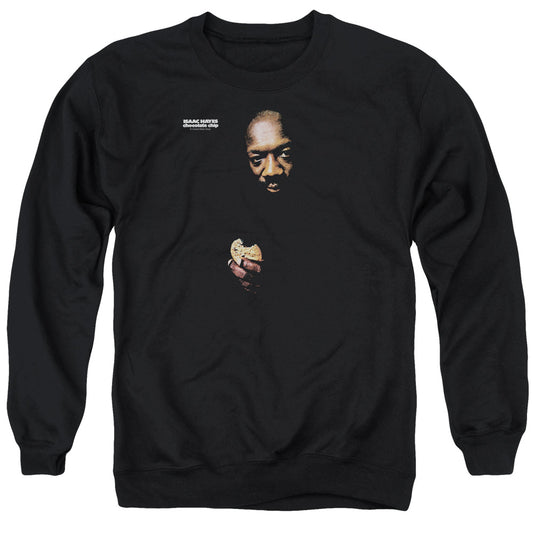 Isaac Hayes Chocolate Chip Mens Crewneck Sweatshirt Black