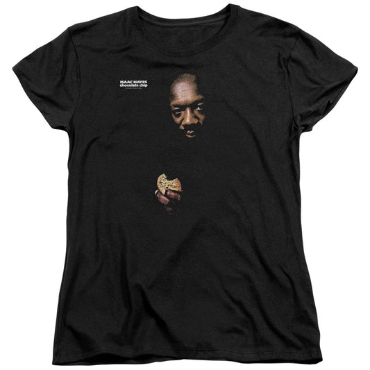 Isaac Hayes Chocolate Chip Womens T Shirt Black