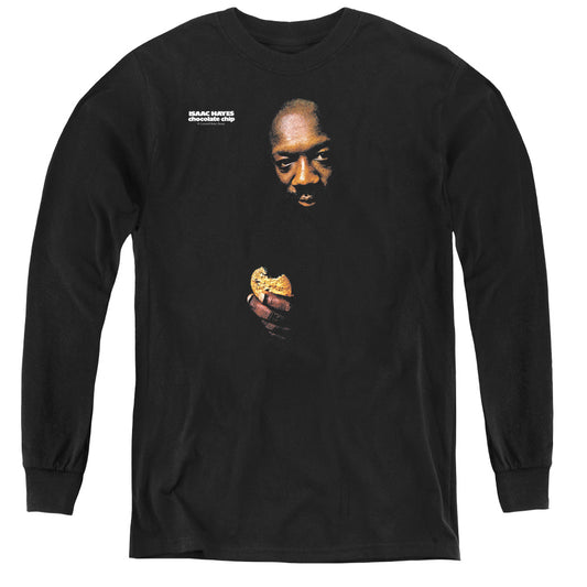 Isaac Hayes Chocolate Chip Long Sleeve Kids Youth T Shirt Black