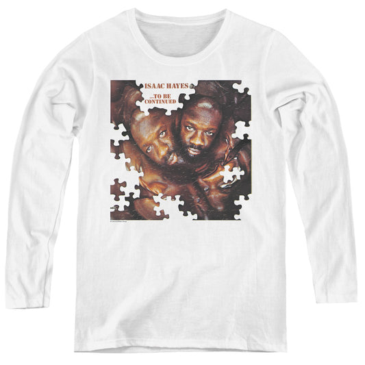 Isaac Hayes To Be Continued Womens Long Sleeve Shirt White