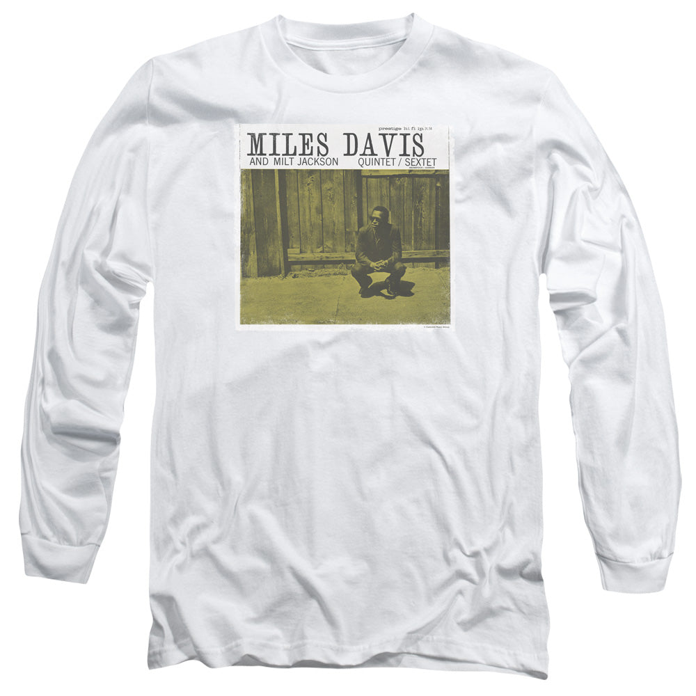 Miles Davis Miles and Milt Mens Long Sleeve Shirt White