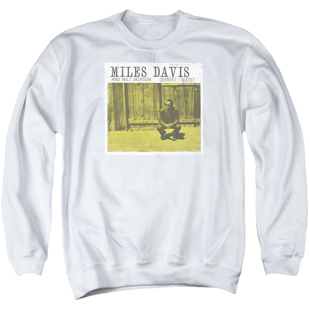 Miles Davis Miles and Milt Mens Crewneck Sweatshirt White